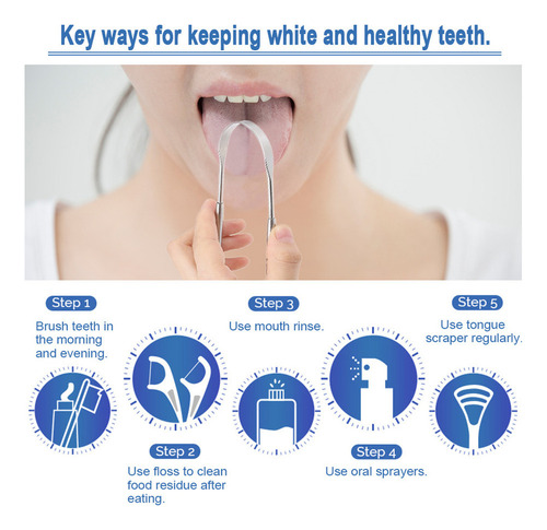 Qw Raspador De Lengua De Acero Inoxidable Para Un Aliento