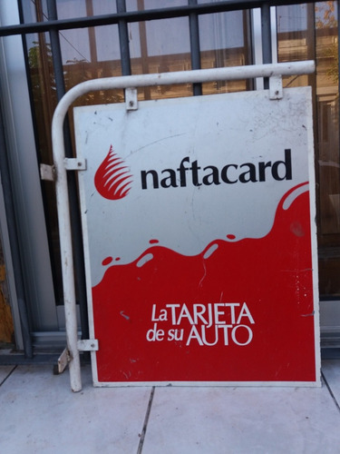Cartel De Chapa Naftacard Publicidad