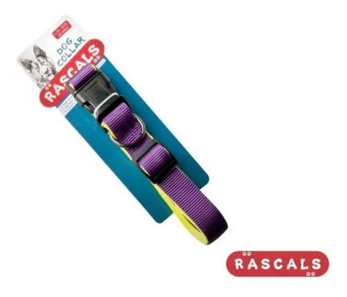 Rascals Collar Perro Acolchonado Premium M 2c Regula 35,5-51 Color Violeta Neoprene - SBR