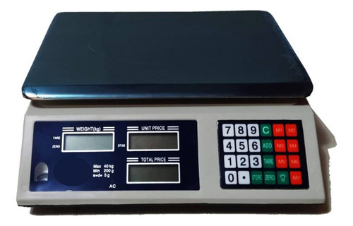 Comercio Balanza Control 40k 2 Pantalla Recarga Pila Digital