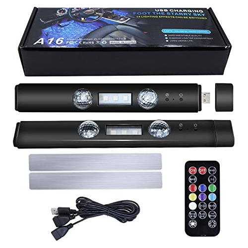 Barras Led Laser Rgb A16 Para Auto Usb Audioritmico