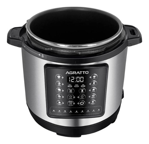 Panela De Pressão Multifunções Digital Inox 6 L 1000w 127v Frequência 60hz