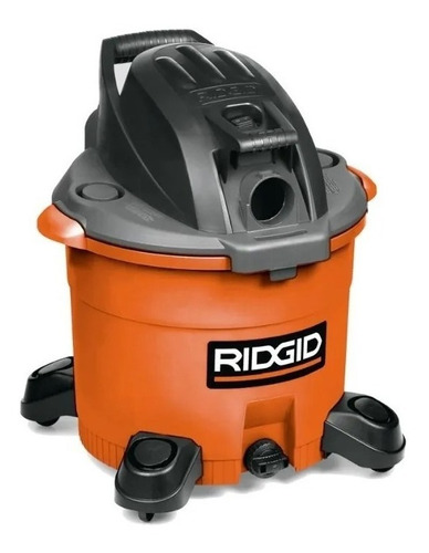 Aspirador de tambor Ridgid WD125, 45 L, naranja y negro, 220 V