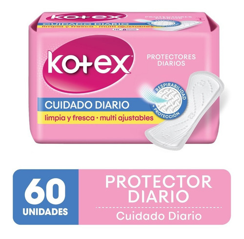 Protector Diario Kotex Cuidado Diario Multiestilo X 60