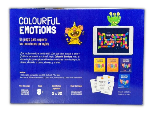 Imagen 3 de 5 de Colourful Emotions Juego De Mesa Educativo En Inglés