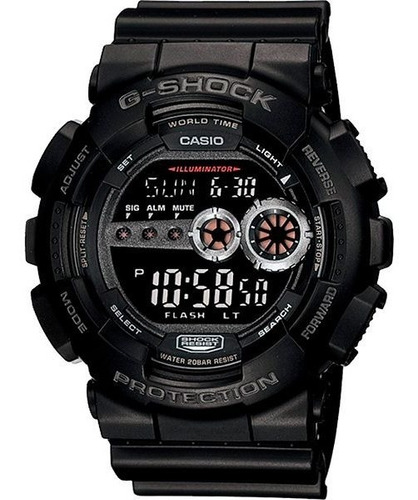 Relógio Casio G-shock Gd-100-1bdr Resistente A Choques Nf