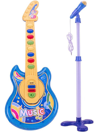 Juego Musical Guitarra Y Microfono Para Niños 