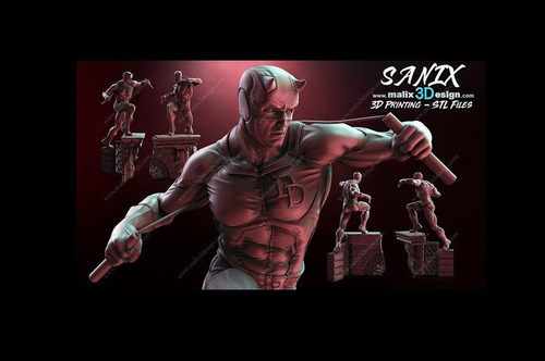 Daredevil Diorama Archivo Stl Impresion3d 