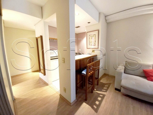 Imagem 9 de 15 de Flat Para Hospedagem Em Andar Alto Em Moema, Locação Sem Burocracia - Sf27725