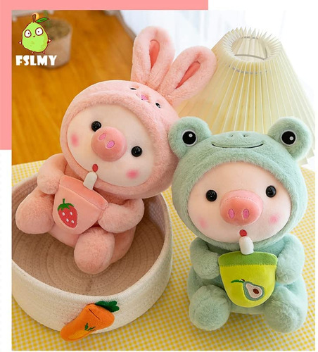 Animales De Peluche, Cerditos Disfrazados De Ranas, Tig...
