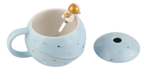 Taza Planeta Astronauta En Relieve De 400ml Con Caja Regalo