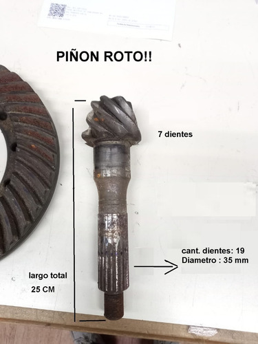 Imagen 3 de 4 de Corona De Diferencial - Usada - 41 Dientes- Daihatsu Delta