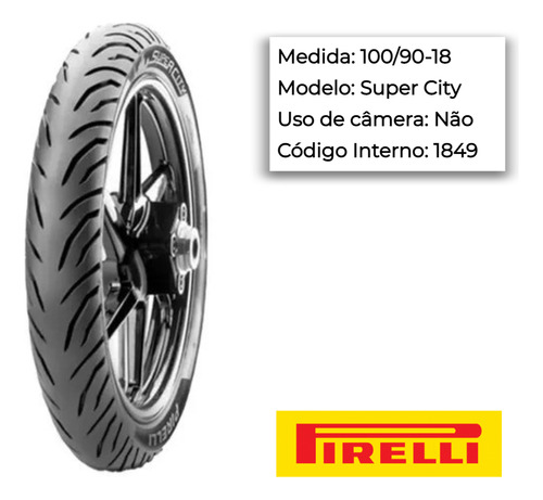 Pneu Traseiro Titan Fan Cargo 150 Pirelli 100/90-18 Uso S/c