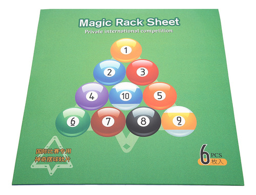 Juego De 6 Piezas Con 9 Y 10 Bolas De Billar. Posicionamient