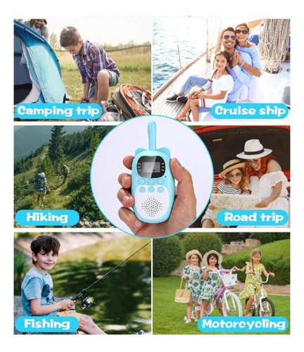 Walkie Talkie Radio Infantil Para Niños Linterna Recargable Mixto