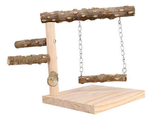 Parrot Playstand - Soporte Ligero Para Rama De Madera