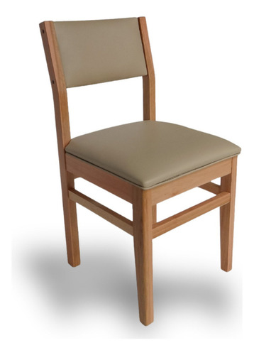 Cadeira Madeira Maciça Estofada Para Mesa De Jantar Fewt