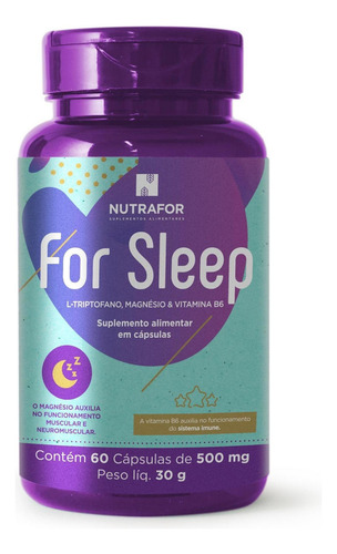 L-triptofano For Sleep 60 Cápsulas Nutrafor