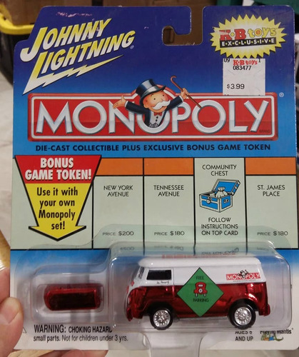Johnny Lightning Monopoly Free Parking '60 Vw Van 1:64 Chase