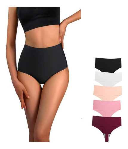 Pack De 5 Calzoncillos Hipster Sin Costuras Fine Para Mujer