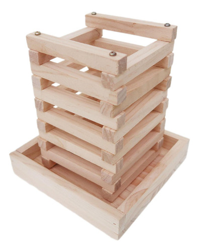 Alimentador De De Conejo De Madera, Contenedor De Plegable
