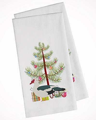 Muscovy Duck Christmas White Kitchen Towel Set Of 2