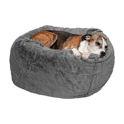 Furhaven Cama Para Mascotas, Para Perros Y Gatos, Estilo Puf