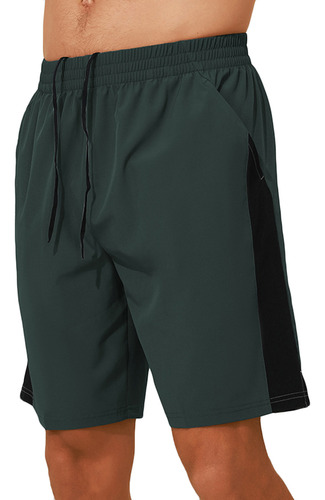 Pantalones Cortos Para Hombre Con Cordón Elástico Y Bolsillo