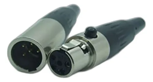 Conector Mini Xlr Macho De 5 Pines Para Audio Y Micrófonos