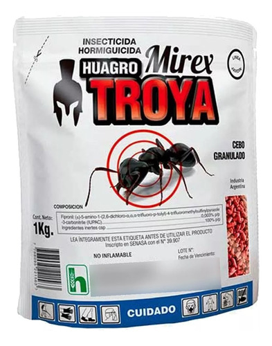 Huagro Troya Mirex 1 Kilo Rojo Granulado Resistente Al Agua