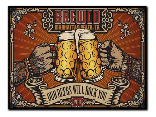 #1033 - Cuadro Vintage - Cerveza Bar Beer Poster No Chapa