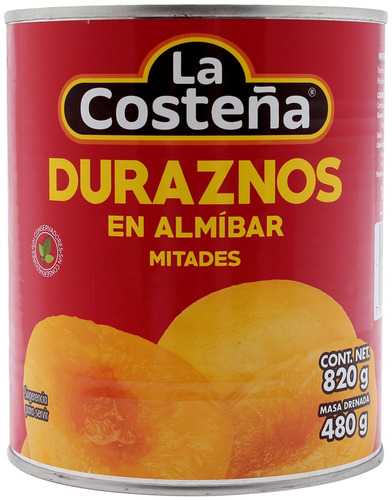 Duraznos En Mitades La Costeña 820 Gr