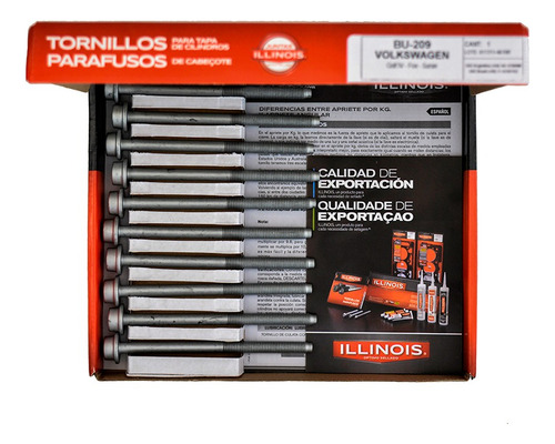 Junta Tapa Cilindros Metalgraf + Bulones Vw Fox Suuran Gol