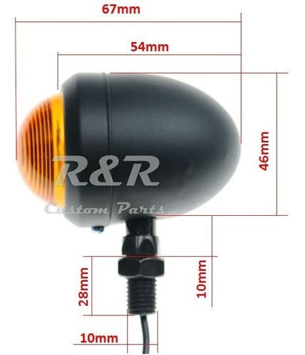 Pisca Seta Moto Custom, Cafe Bobber Universal Preto - Par