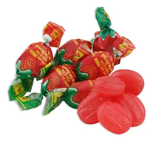 Caramelo Relleno Fresa 700pz De La Rosa