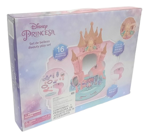 Disney Princesa Set De Belleza 16 Accesorios Luz Y Sonido