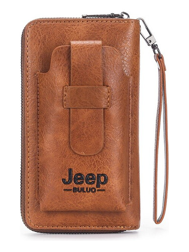 Jeep Buluo-billetera De Mano De Cuero Para Hombre, Billetera