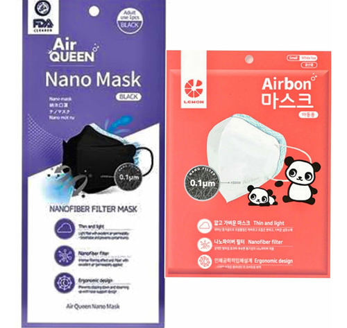 Airbon 10+10 Airqueen / Cubrebocas Nano Filtro Reutilizable 