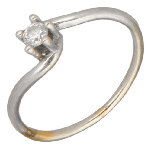 Anillo De 14k Oro Blanco, 1.3 Gramos