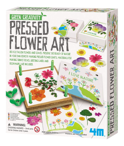 4m - Kit Artístico Para Confeccionar Flores Prensadas Gree.