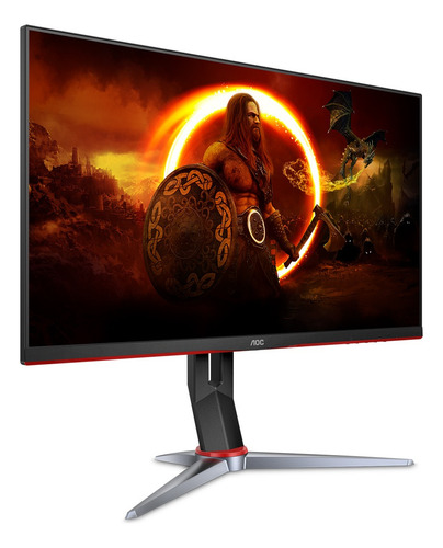 Monitor Gamer Hero 27'' Quad 1440p Qhd 155hz 1ms Q27g2 Aoc Preta/vermelho