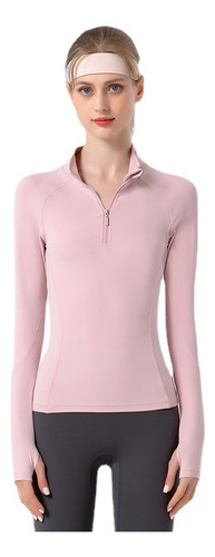 Chaqueta Deportiva Con Funda Y Cuello Alto Para Mujer