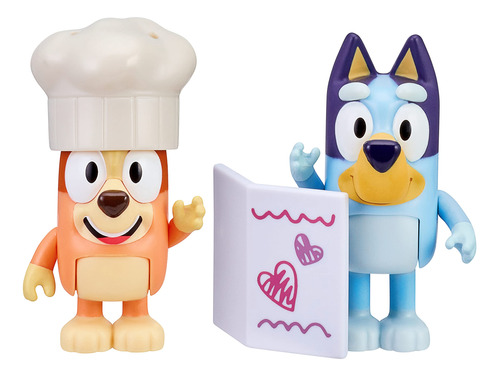 Bluey And Bingo Fancy Restaurant - Juego De 2 Figuras Artic.