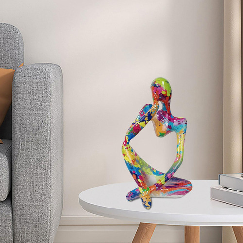 Escultura De Arte Abstrata Thinker, Estatueta De Pessoas, Ar