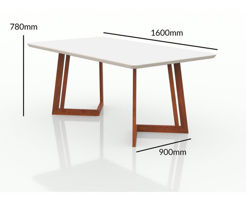 Conjunto Sala De Jantar 6 Lugares Com Mesa E Cadeira Em