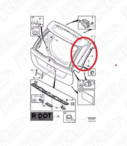 Amortecedor Ld Tampa Tras Volvo Xc60 T6 Awd 08-13 Original