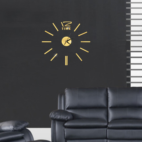 Reloj De Pared De Moda Rojo De Bricolaje Transfronterizo Con