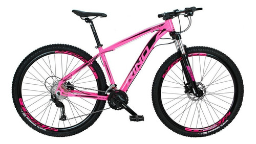 Bicicleta Aro 29 Rino Everest 27v - Alivio - 7.0 Cor Rosa Tamanho Do Quadro 17