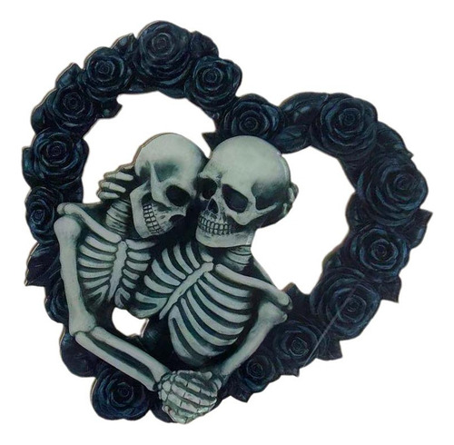 Corona De Esqueletos De Halloween En Forma De Corazón Para P