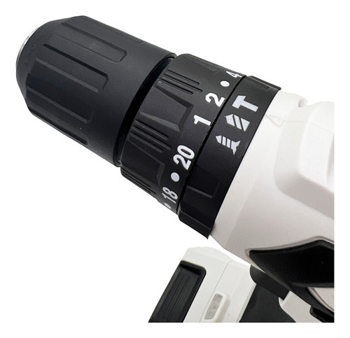 Imagen 3 de 4 de Taladro Percutor Atornillador Inalambrico 18v 13mm Black & White Color Negro